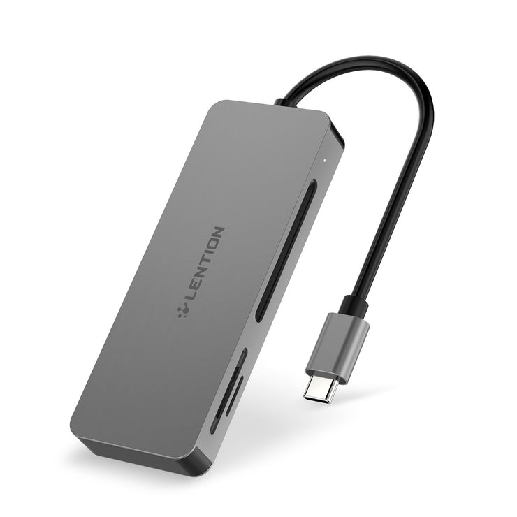 LENTION USB C to CF/SD/Micro SD Card Reader, SD 3.0 Card Adapter -  Lention.com