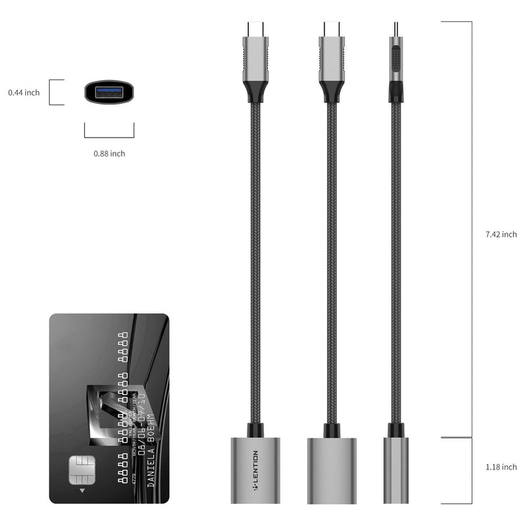 USB C to USB 3.0 Adapter [2-Pack], Type C Male to USB 3.0 Female OTG Converter |Buy Online in US|Lention.com