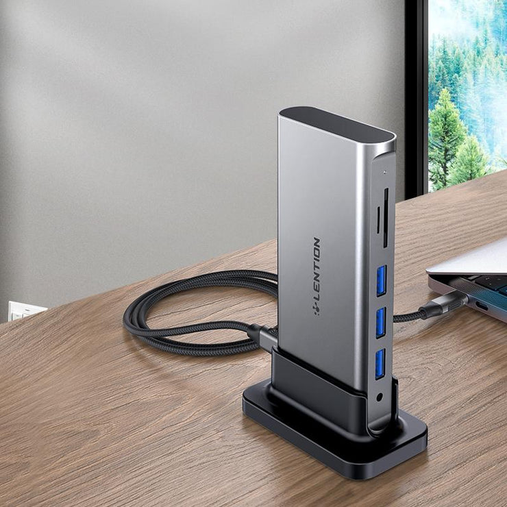 LENTION 10 in 1 Long Cable USB C Docking Station (CB-D55)