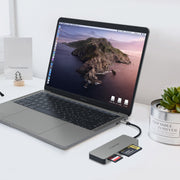 LENTION USB C to CF/SD/Micro SD Card Reader, SD 3.0 Card Adapter  | Space gray/Silver | Lention.com