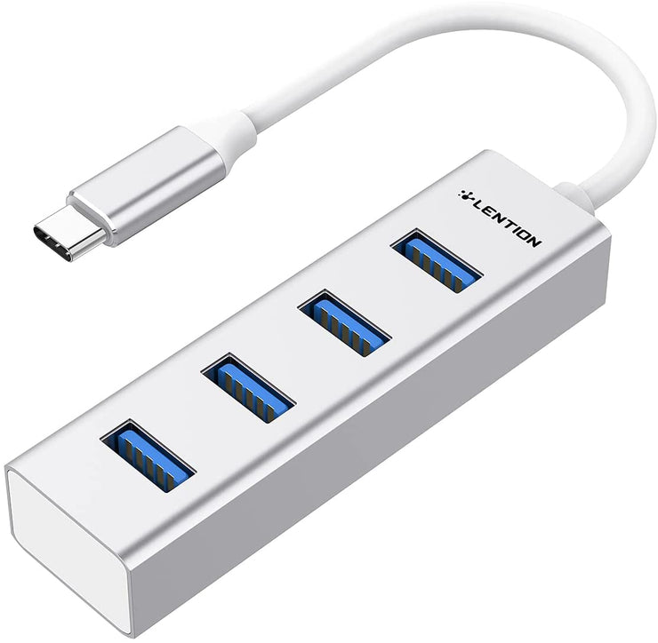 LENTION 4-in-1 USB C Hub, 4 USB 3.0 Ports, USB C to USB A Multiport Adapter (CB-C22s)