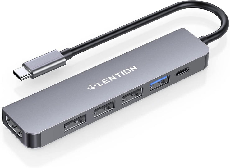 LENTION USB C Hub Multiport Adapter with 100W PD Charging, 4K HDMI, USB 3.0 & 2.0 (CB-CE17)