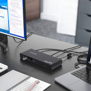 LENTION 5K USB C & USB A Docking Station with HDMI, DisplayPort Dual 4K Displays, Gigabit Ethernet, Audio Adapter, 6 USB 3.0 (D92)