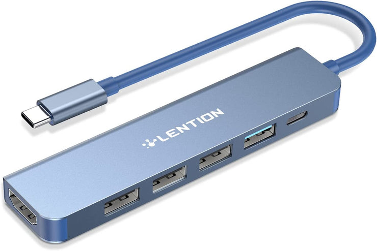 LENTION USB C Hub Multiport Adapter with 100W PD Charging, 4K HDMI, USB 3.0 & 2.0 (CB-CE17)