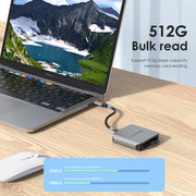 LENTION USB-C to CF/ SD/ Micro SD Card Reader For Apple 2016-2020 MacBook Pro 13/15/16, MacBook 12, 2018-2020 MacBook Air & iPad Pro| Lention.com