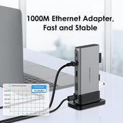 LENTION 10 in 1 Long Cable USB C Docking Station (CB-D55)