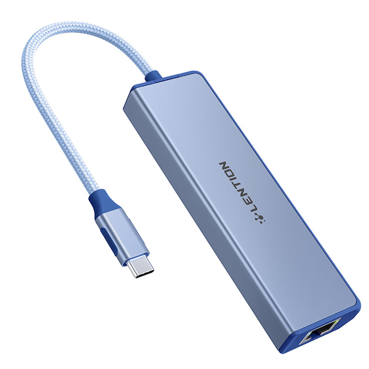 LENTION USB-C to 3 USB 3.0 Hub with 4K HDMI and Gigabit Ethernet LAN Adapter (CB-C25)