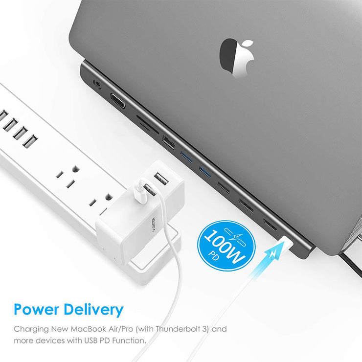 Lention(CB-C95) : Macbook docking station - 4K HDMI & DisplayPort, USB 3.0/2.0