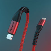 Lention.com: Lention.com 3.3ft -10ft USB C Cable - USB C to USB C - Type C 20V/5A Fast Charging Braided Cord - Gray/Red  (CB-CCT): Electronics