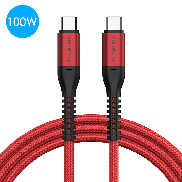 LENTION USB C to USB C Fast Charging Cable Covered with Braided Cord (CB-CCT)