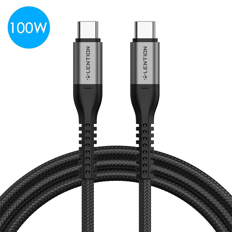 LENTION USB C to USB C Fast Charging Cable Covered with Braided Cord (CB-CCT)