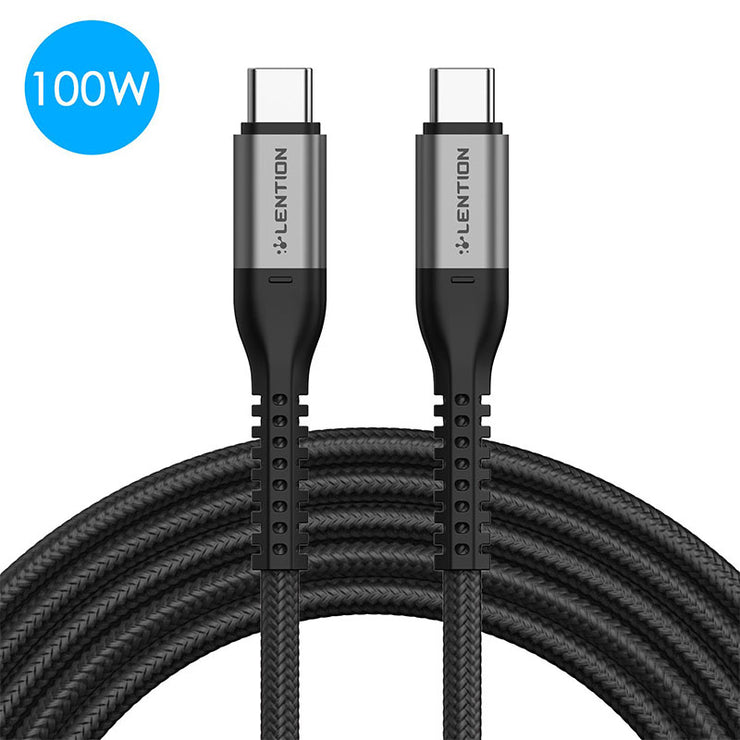 LENTION 3.3ft-10ft USB C to USB C Cable with Braided Cord