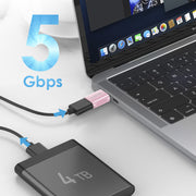 LENTION USB-C to USB 3.0 Adapter (3 Pack) OTG Converter (CB-C3s-3)