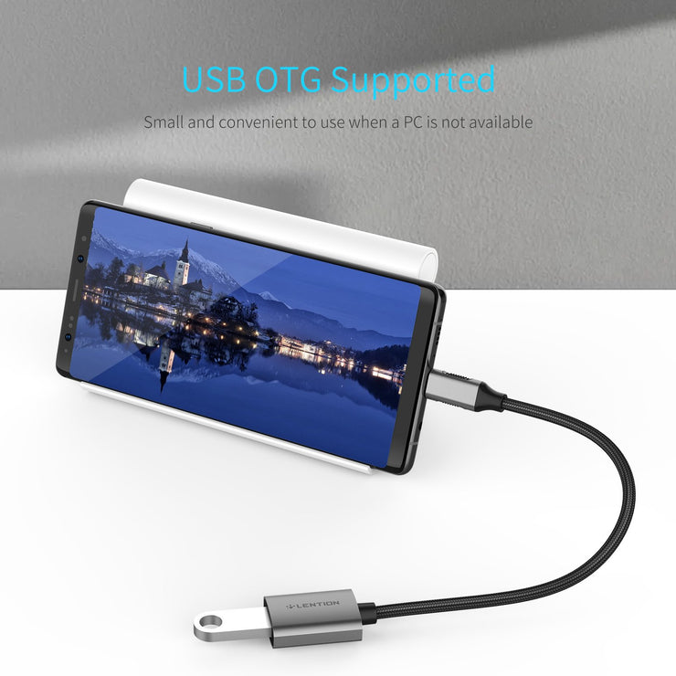 Type C Male to USB 3.0 Female OTG Converter For Surface Go/Book 2/Pro 7, Chromebook, Dell, HP, ASUS, Samsung S20/S10/S9/S8/Plus/Note 10/9/8 | Lention.com