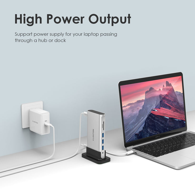 Lention.com: USB Wall Charger, 60W USB C Wall Charger with Fast Charge PD Adapter Compatible with iPhone 11 / 11 Pro / XS / Max / XR / X / 8 / 8 Plus / iPad Pro (with iOS 12 and later versions)