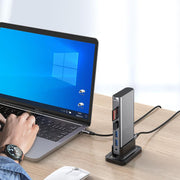 LENTION 10 in 1 Long Cable USB C Docking Station (CB-D55)