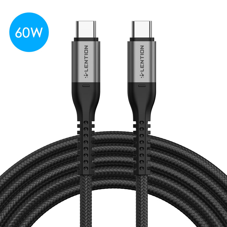 LENTION USB C to USB C Fast Charging Cable Covered with Braided Cord (CB-CCT)