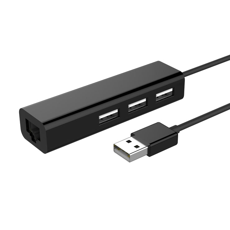 Lention.com USB-A to 3 USB 2.0 Ports Hub with RJ45 LAN Adapter-USB A Adapter-for $15.99 from Lention.com.
